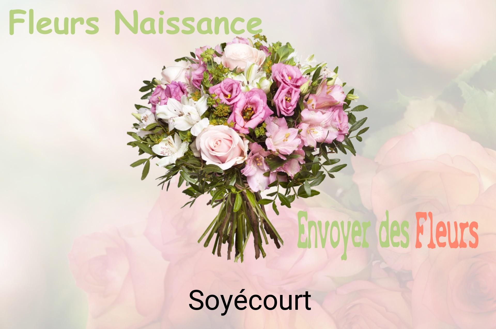 Bouquet de fleurs de naissance livré à Soyécourt