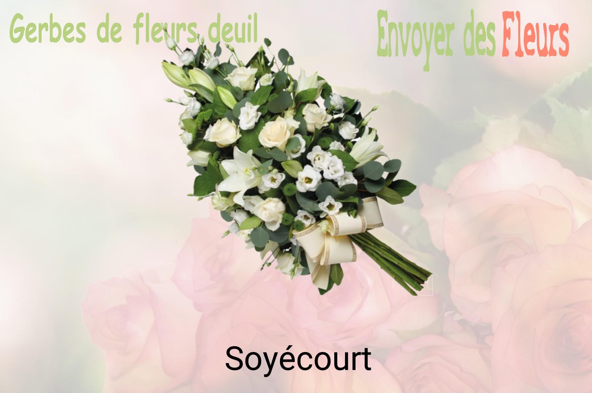 Gerbe de fleurs de deuil livrée à Soyécourt